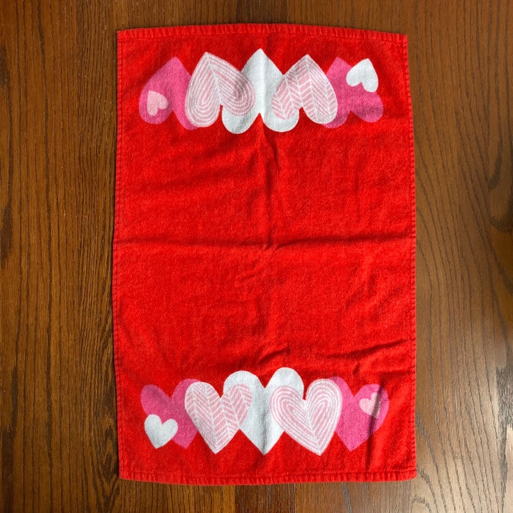 Vintage Hearts Kitchen Dish Towel